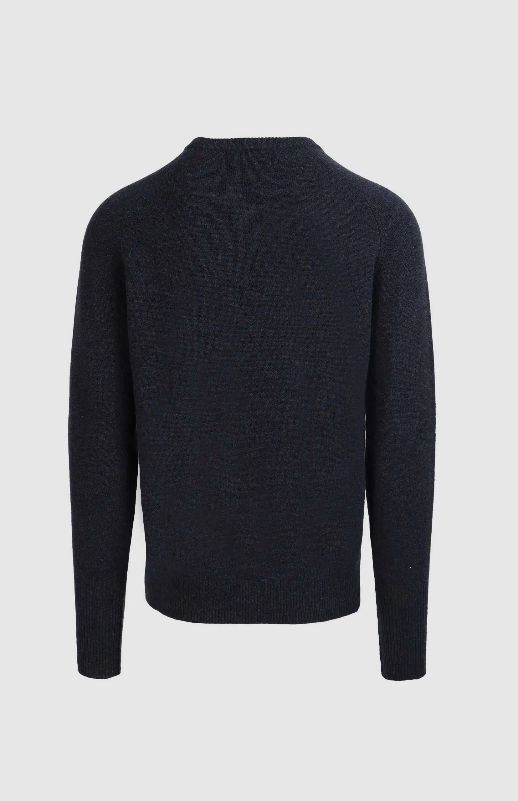 Johnson Lambswool Crew Sweater in Navy