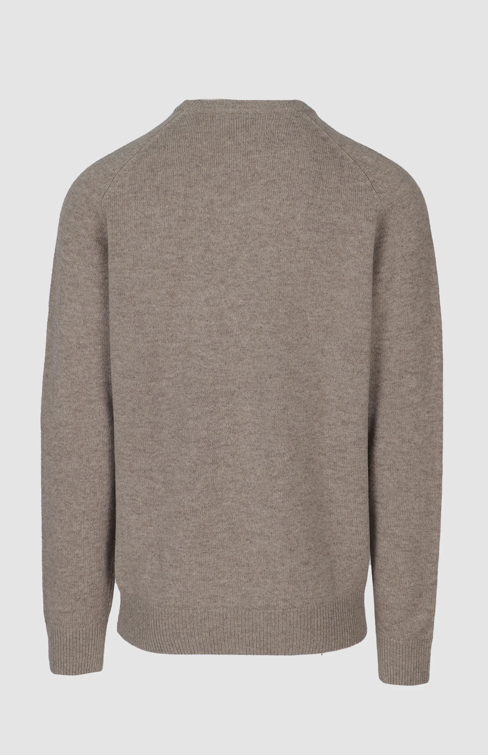 Johnson Lambswool Crew Sweater in Taupe