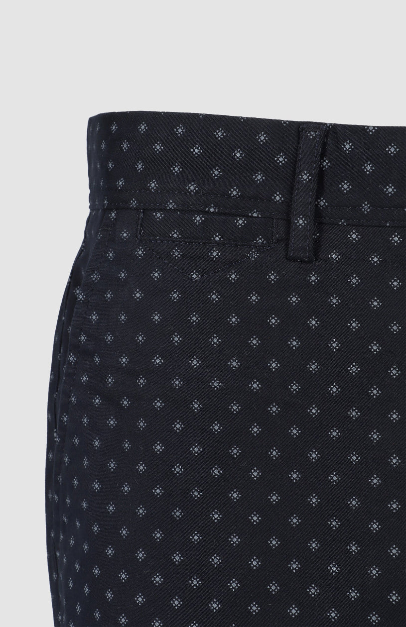 Peter Printed Shorts in Navy