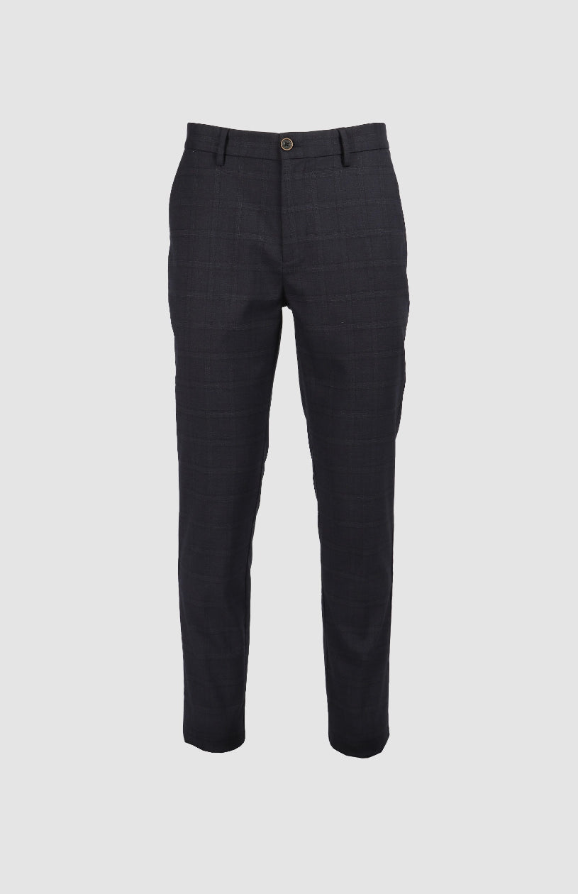 Sam Tailored Check Pants in Navy