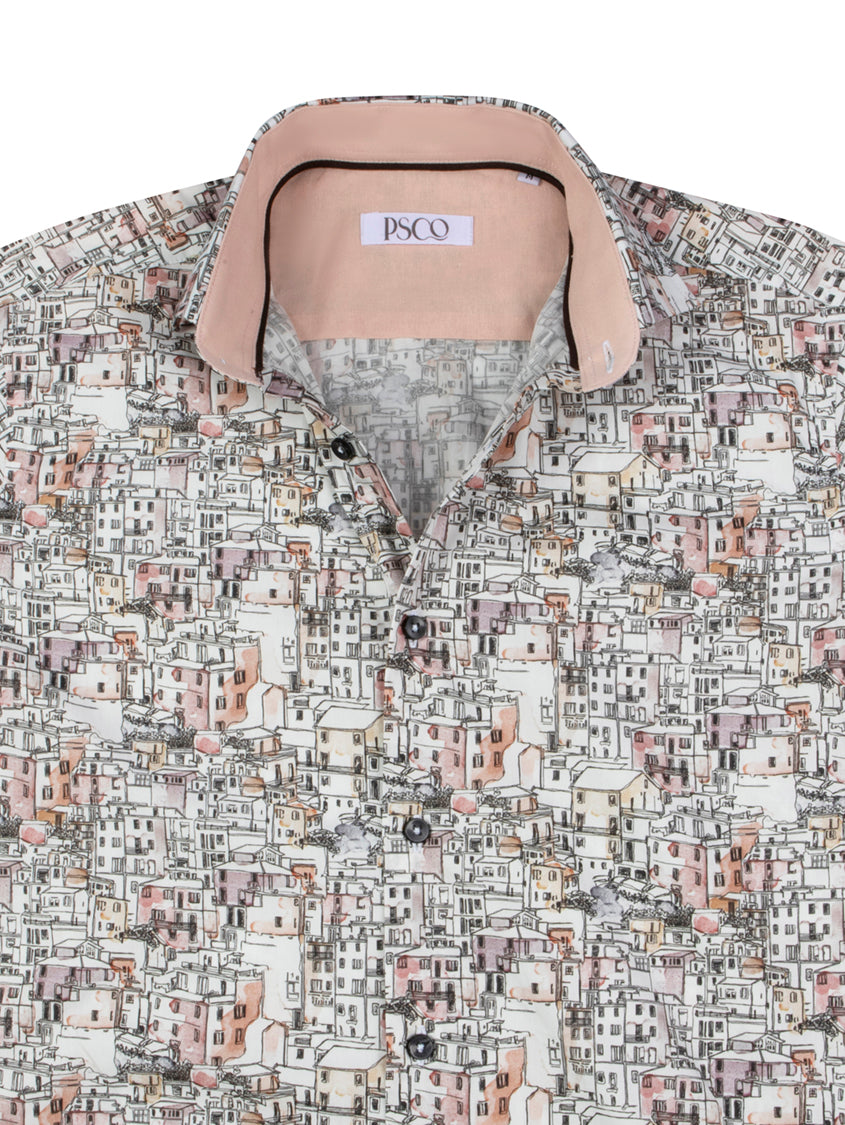 Villa Print Cotton Shirt