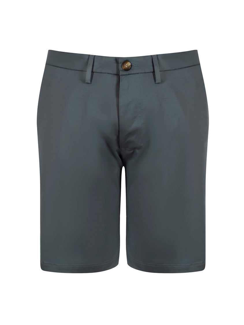 Essential Slim Stretch Chino Short in Denim Teal