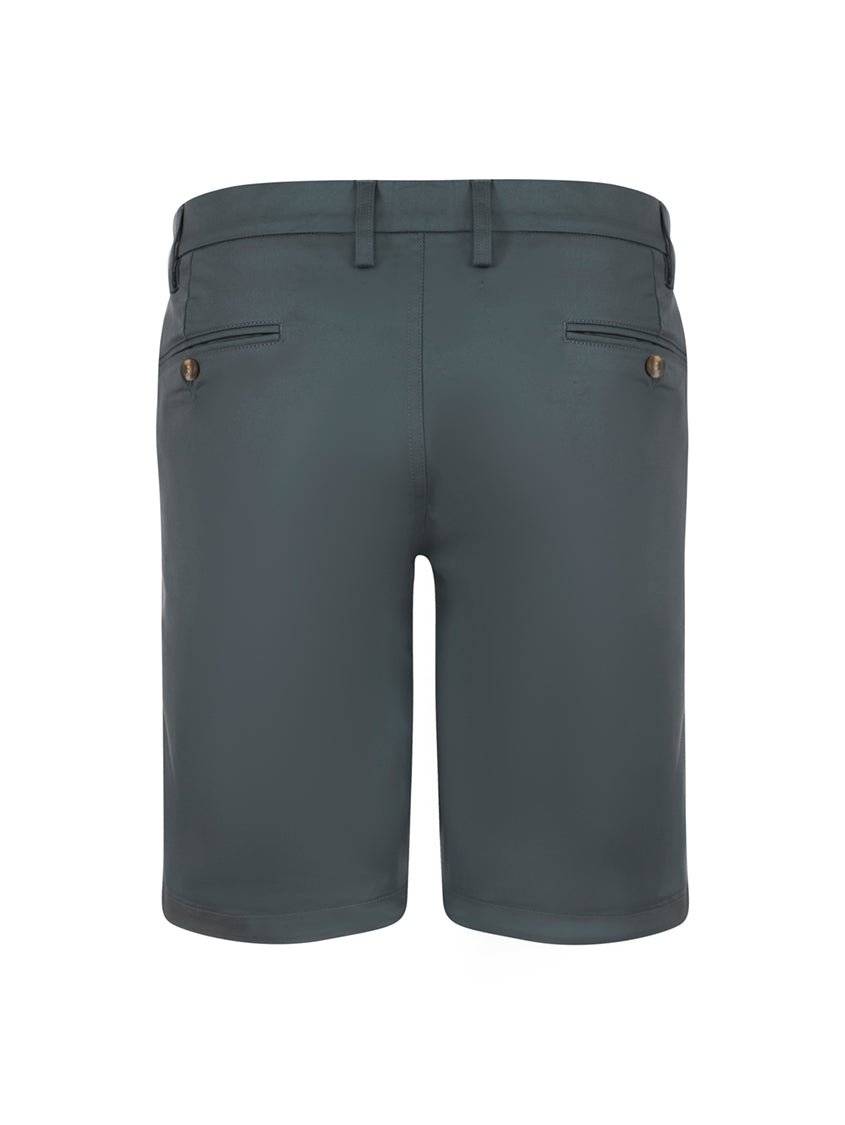 Essential Slim Stretch Chino Short in Denim Teal