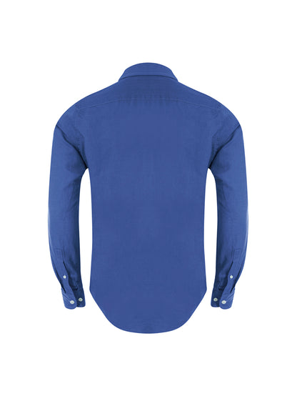 Essential Linen/Cotton Shirt in Cobalt Blue