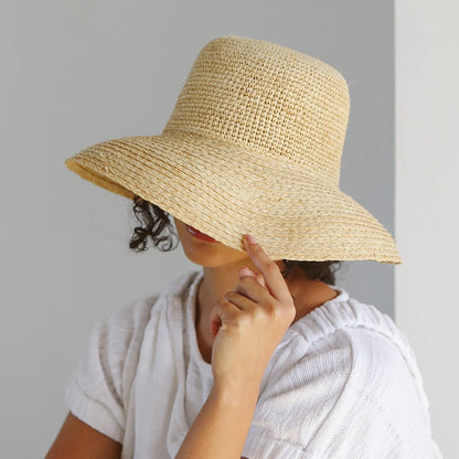 Raffia Breton Hat in Natural