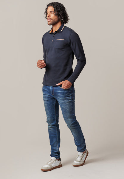 Railway LS Polo in Night Blue