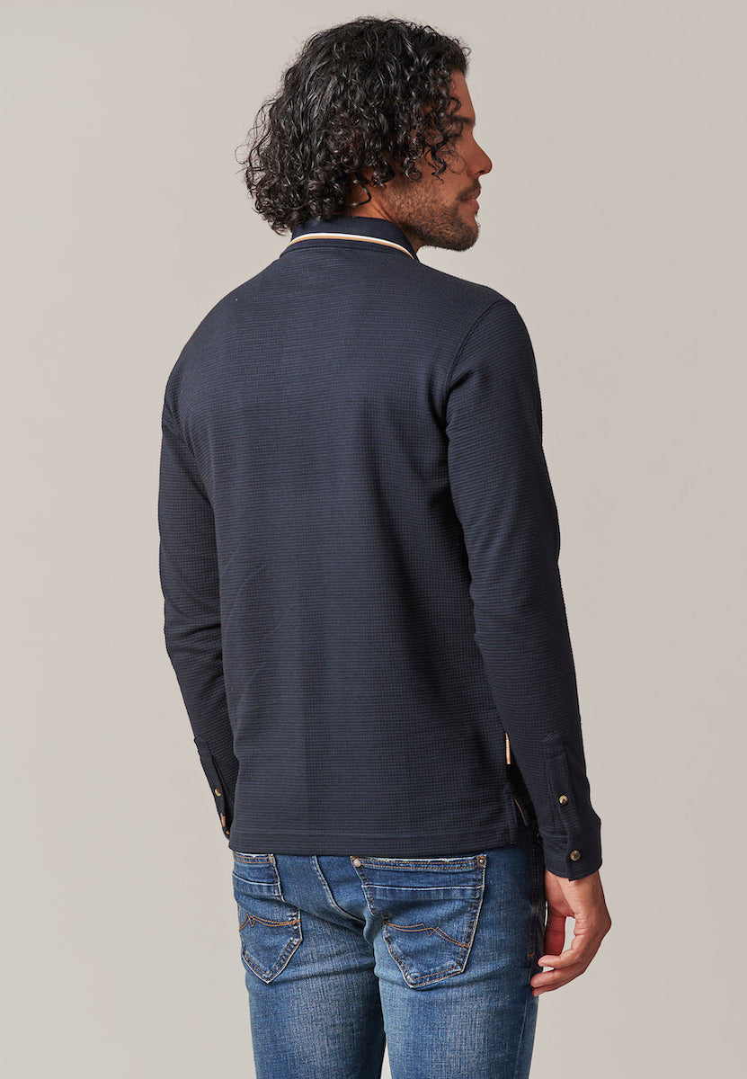 Railway LS Polo in Night Blue