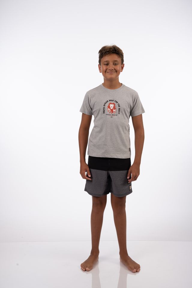Kids South Africa Brave SS Tee in Light Grey Heather