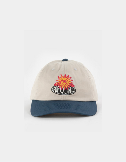 Sun Buzzed Snapback Cap in Washed Navy