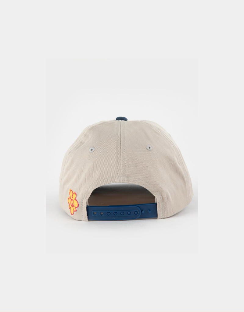 Sun Buzzed Snapback Cap in Washed Navy