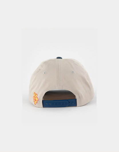 Sun Buzzed Snapback Cap in Washed Navy