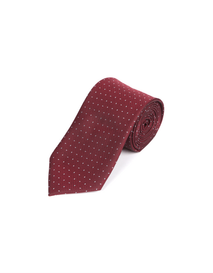 Tie & Pocket Square in Geometric Red