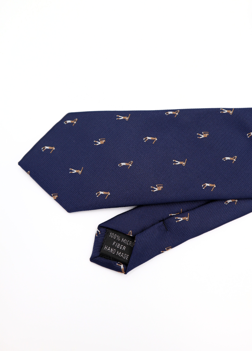 Golfers Printed Tie and Pocket Square