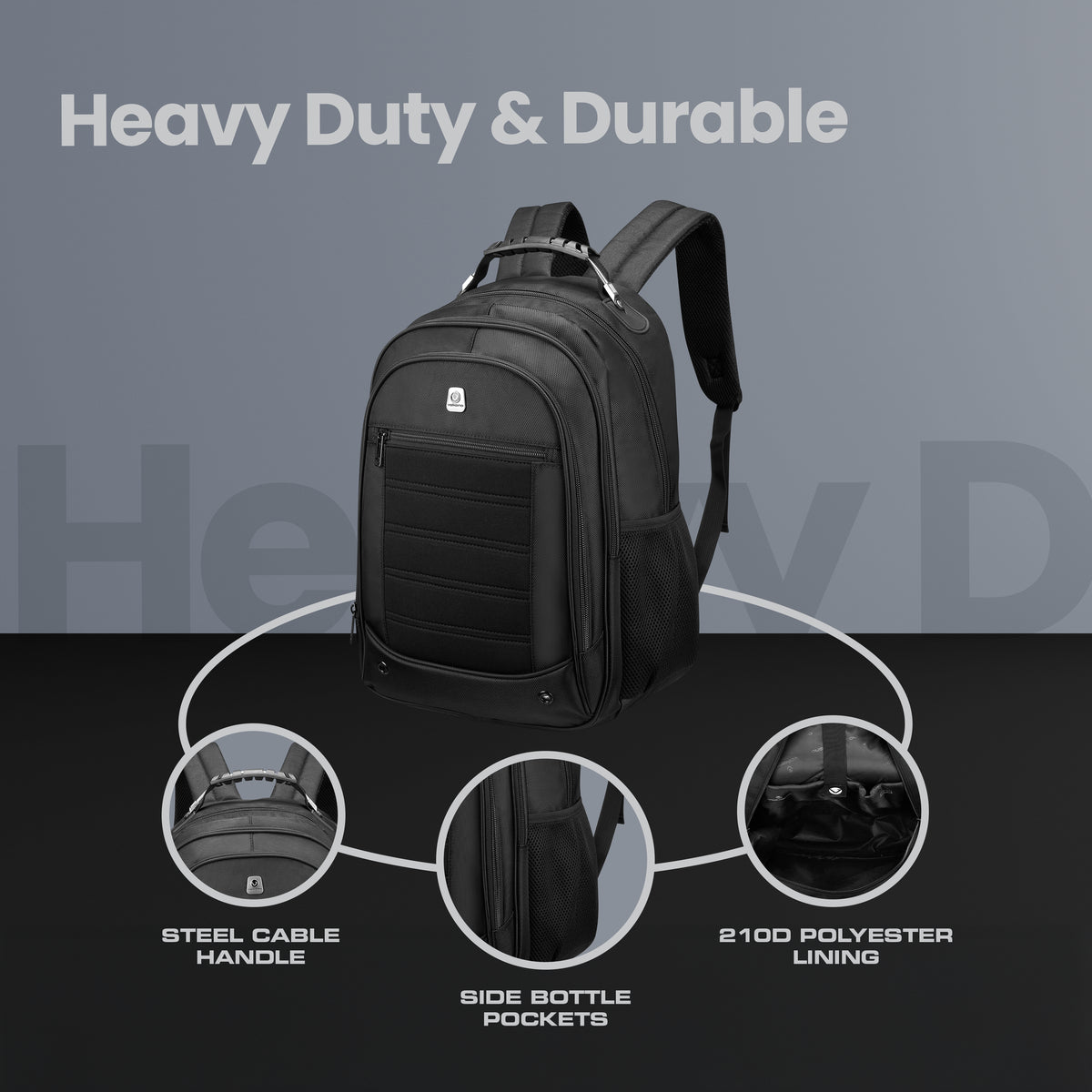 Captain Laptop Backpack in Black