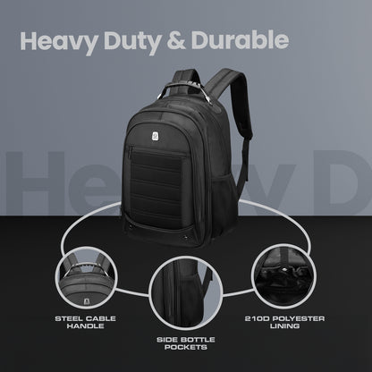 Captain Laptop Backpack in Black