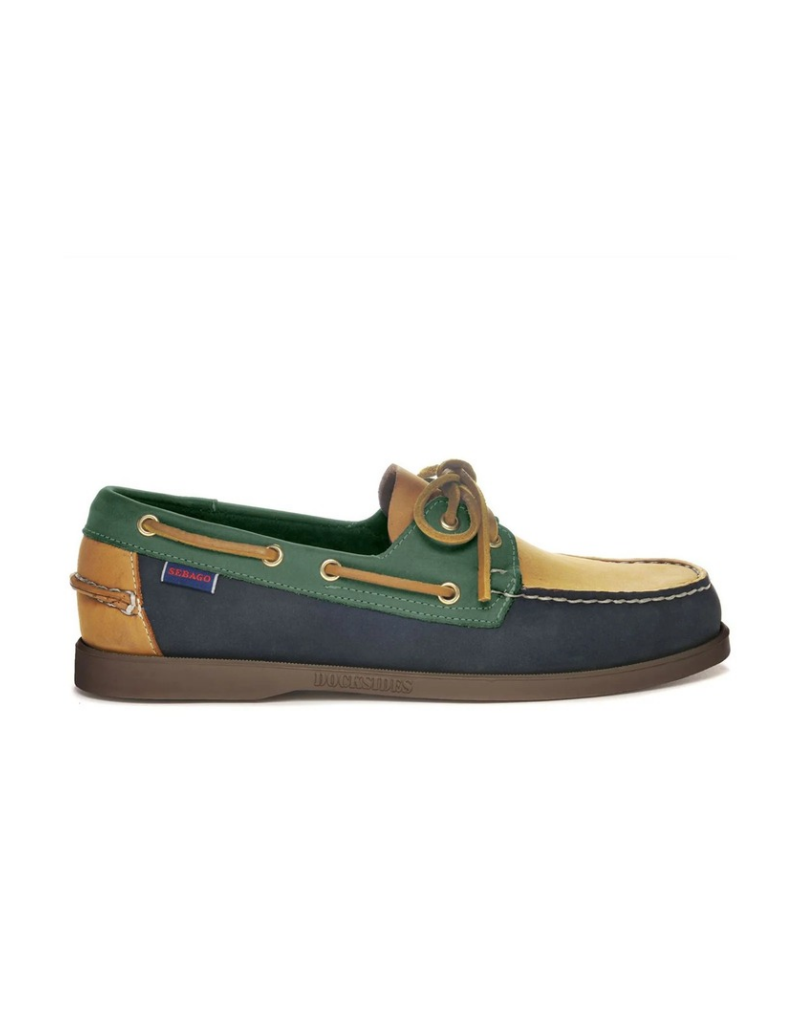 Portland Spinnaker Nubuck in Navy Beige / Green