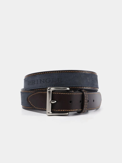 Selbourne Leather Belt in Navy