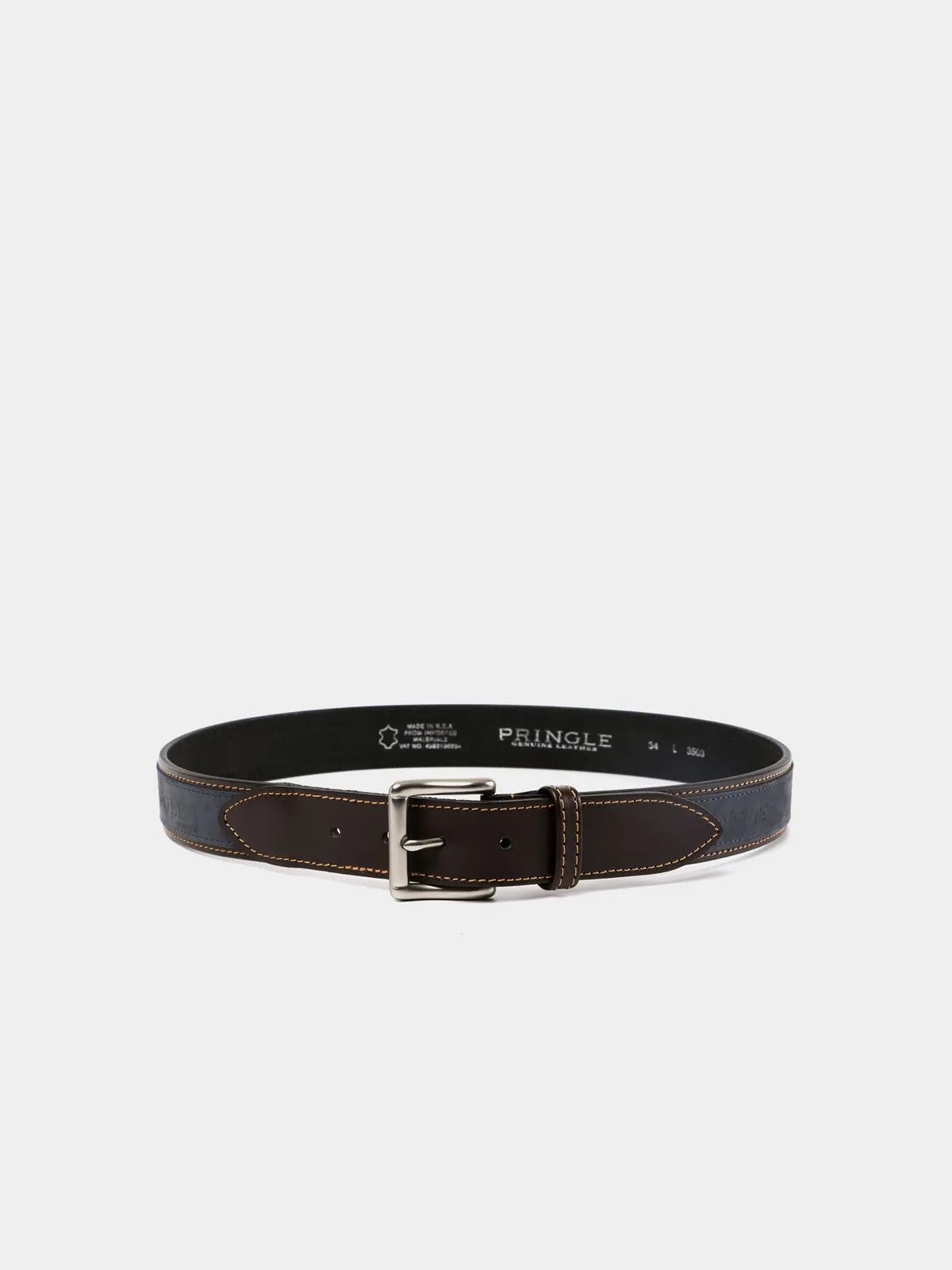 Selbourne Leather Belt in Navy