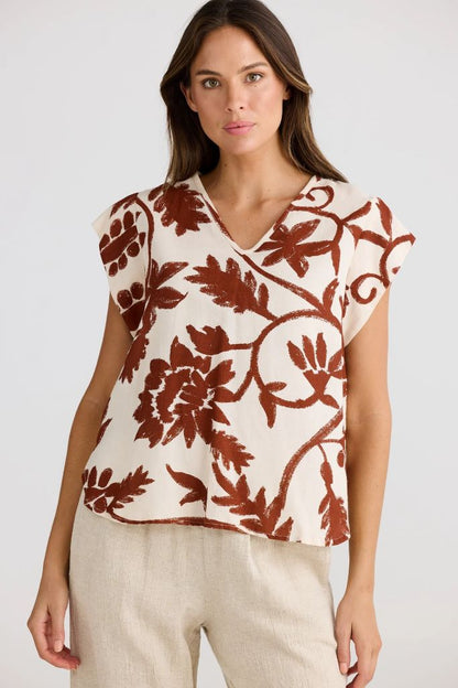 Sebou Top in Cuban Bloom