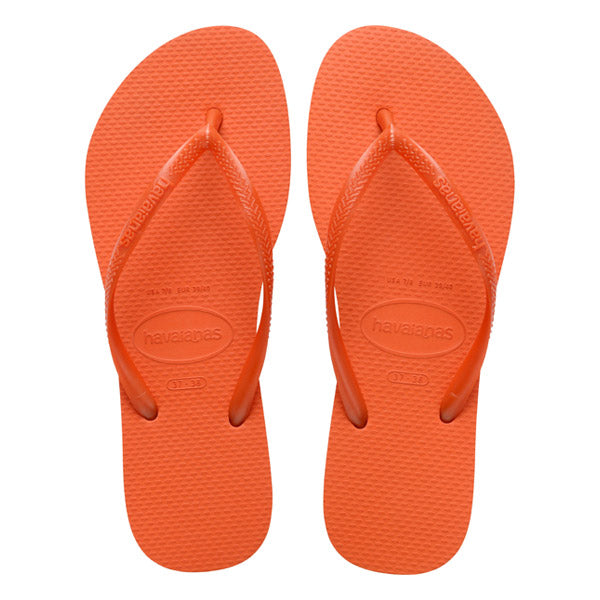 Slim Flip Flops in Sunset Orange