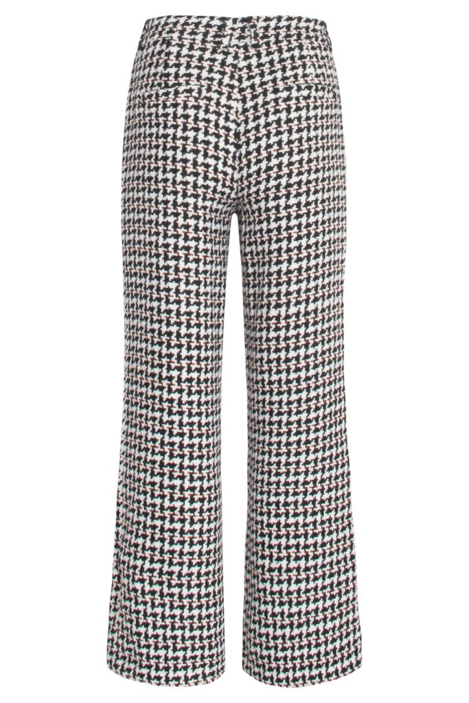 Houndstooth Wide Leg Trousers