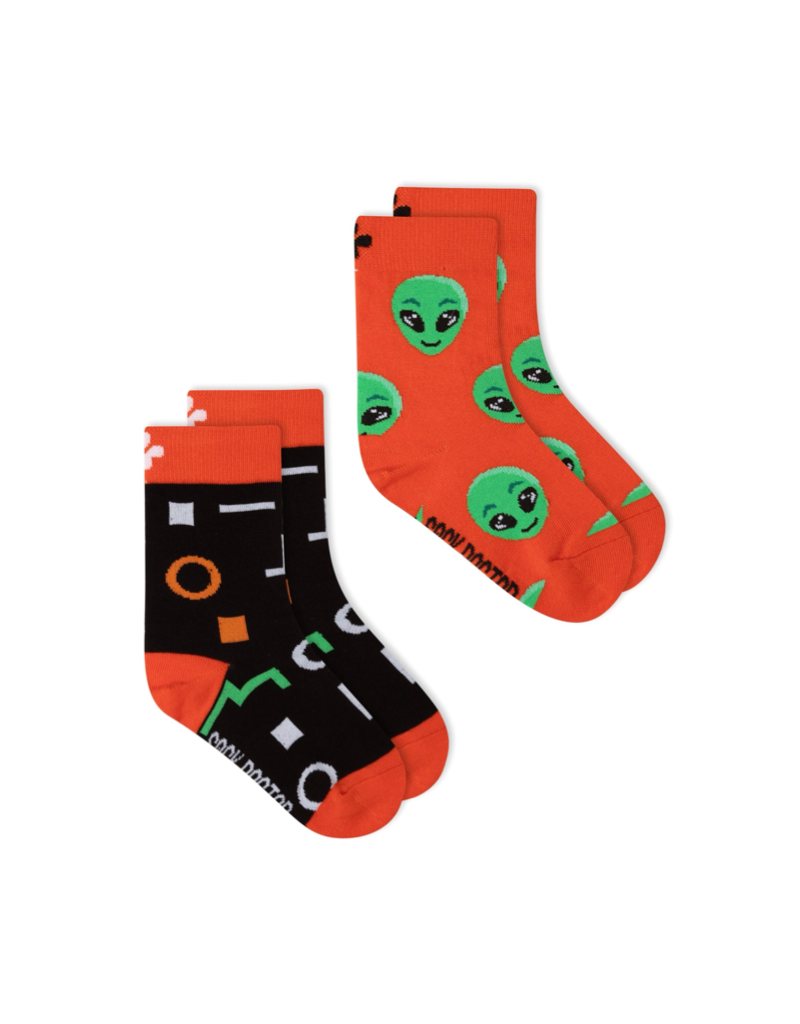 Kids 2 Pack Aliens Socks