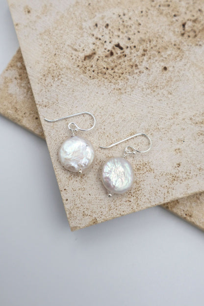 Coin Pearl Earrings