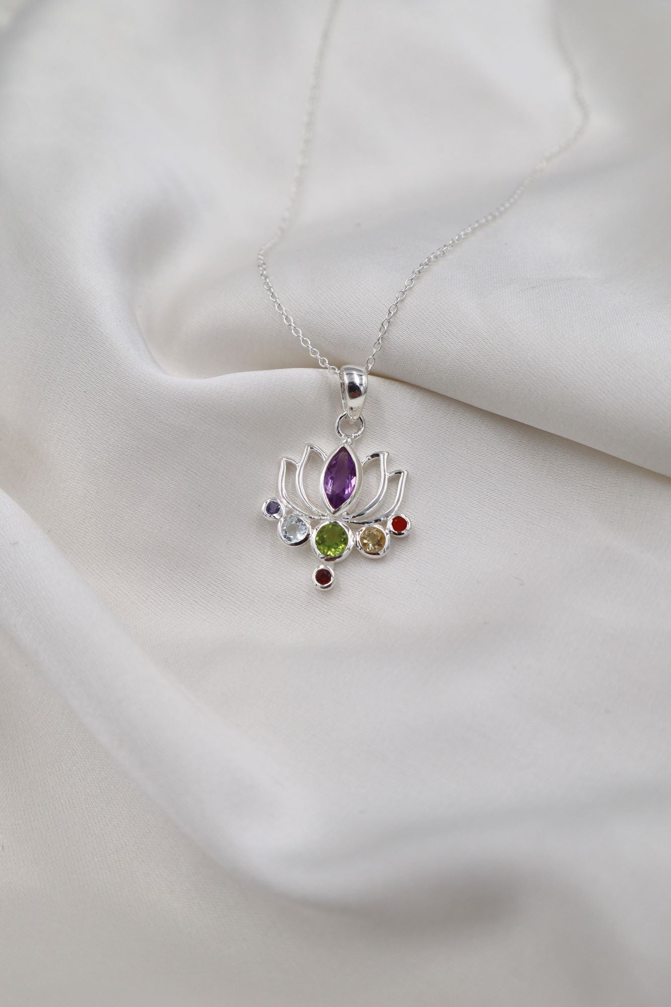 Chakra Lotus Necklace