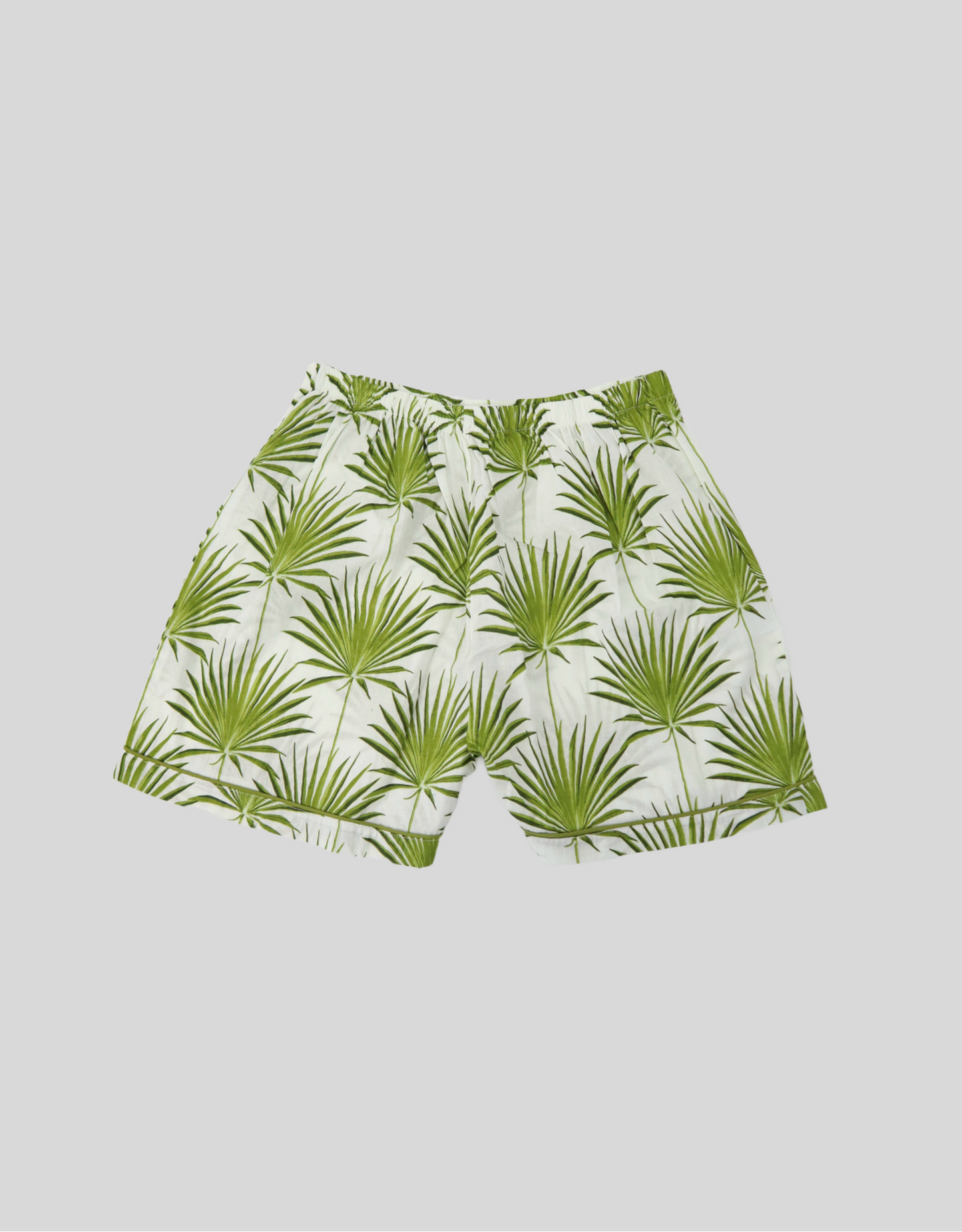 Cotton Short Green Leaves Pyjama Set