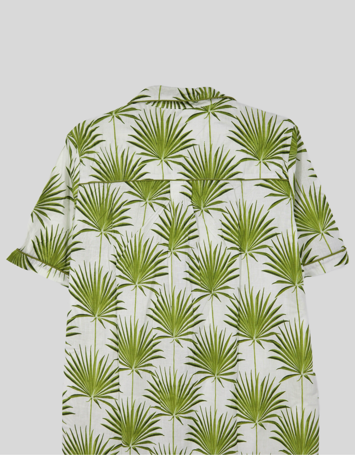 Short Sleeve Green Leaves Sleep Shirt