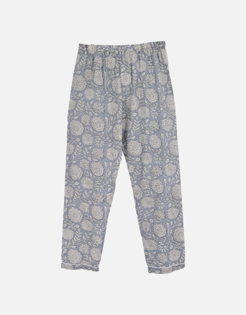 Pure Cotton Grey Floral Pyjama Set