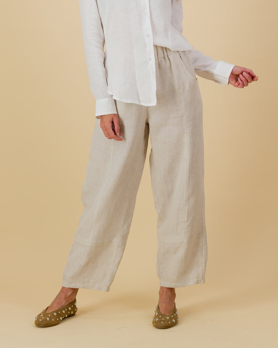 Linen Joggers in Natural