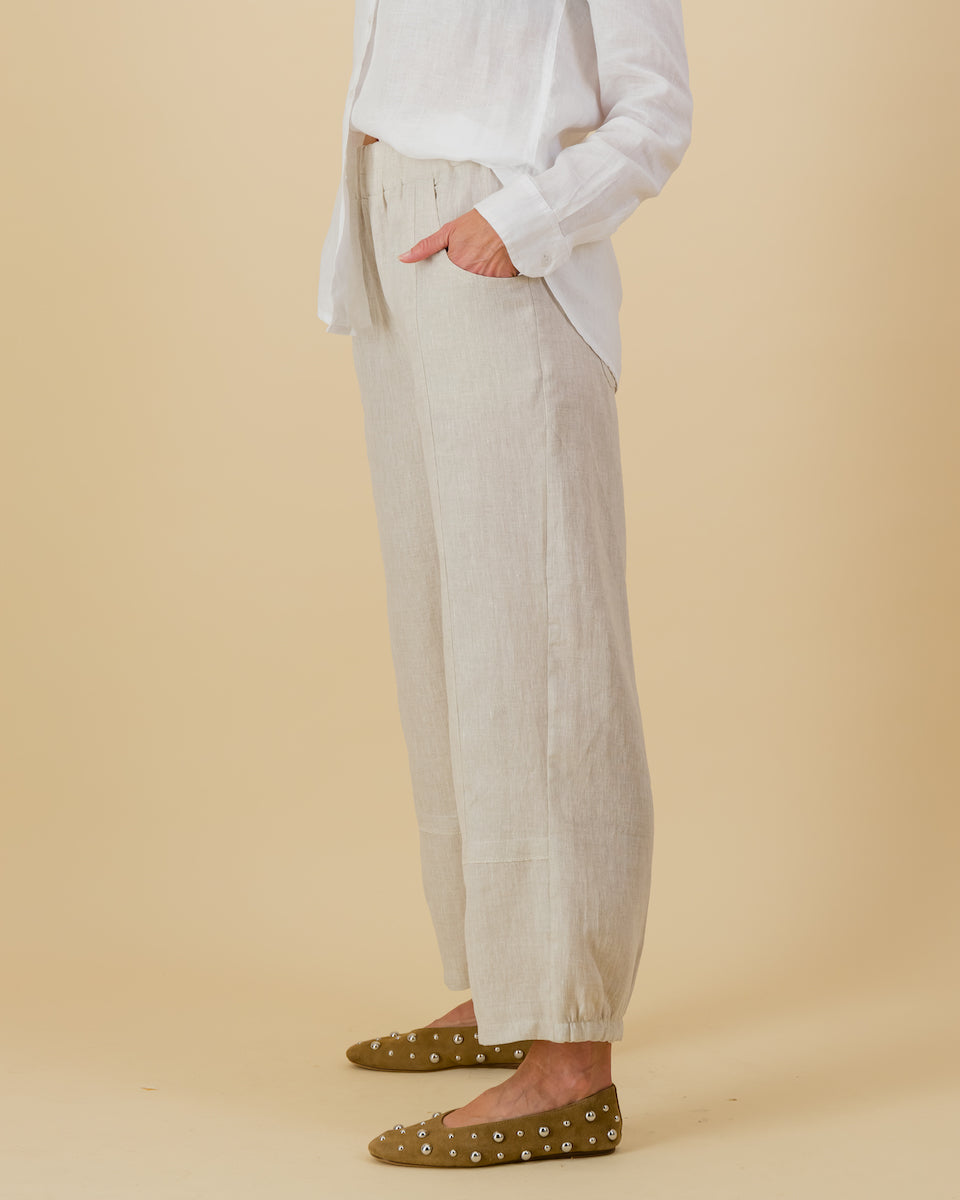 Linen Joggers in Natural