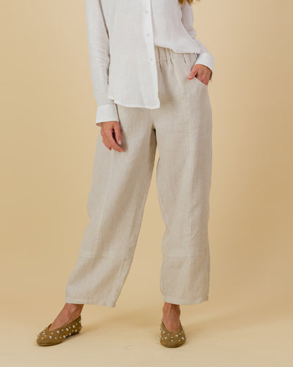 Linen Joggers in Natural