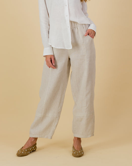 Linen Joggers in Natural