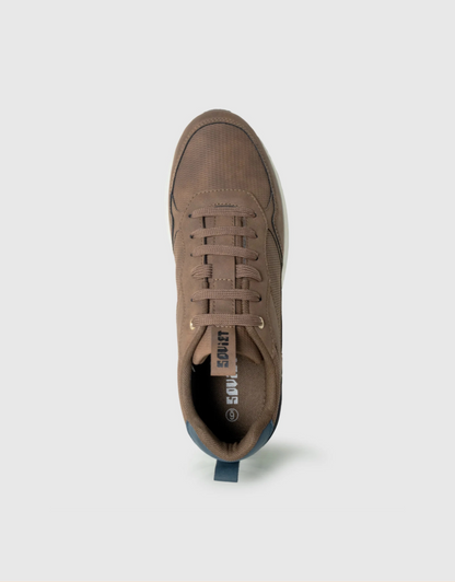 Hank PU Sneaker in Light Brown / Cream