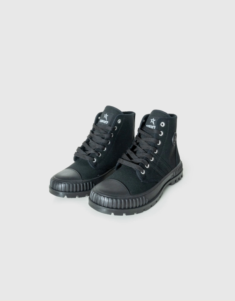 Phoenix Hi Cut Canvas Sneaker in Black Mono