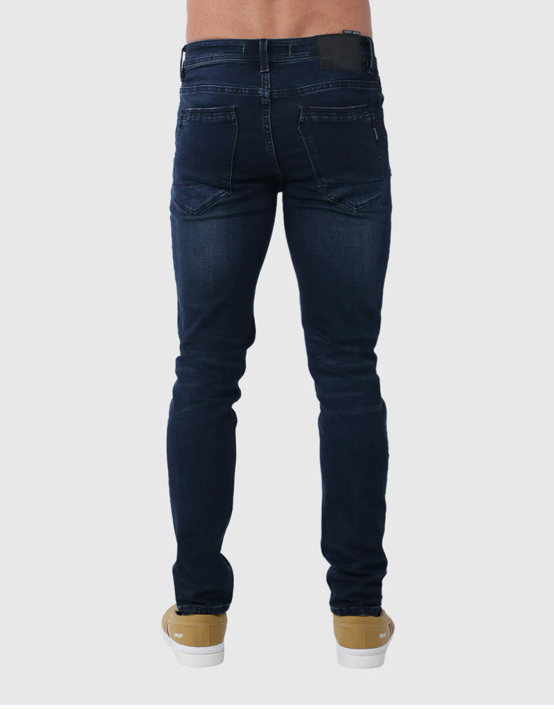 Bjorn Mens Skinny Jeans in Blue Black