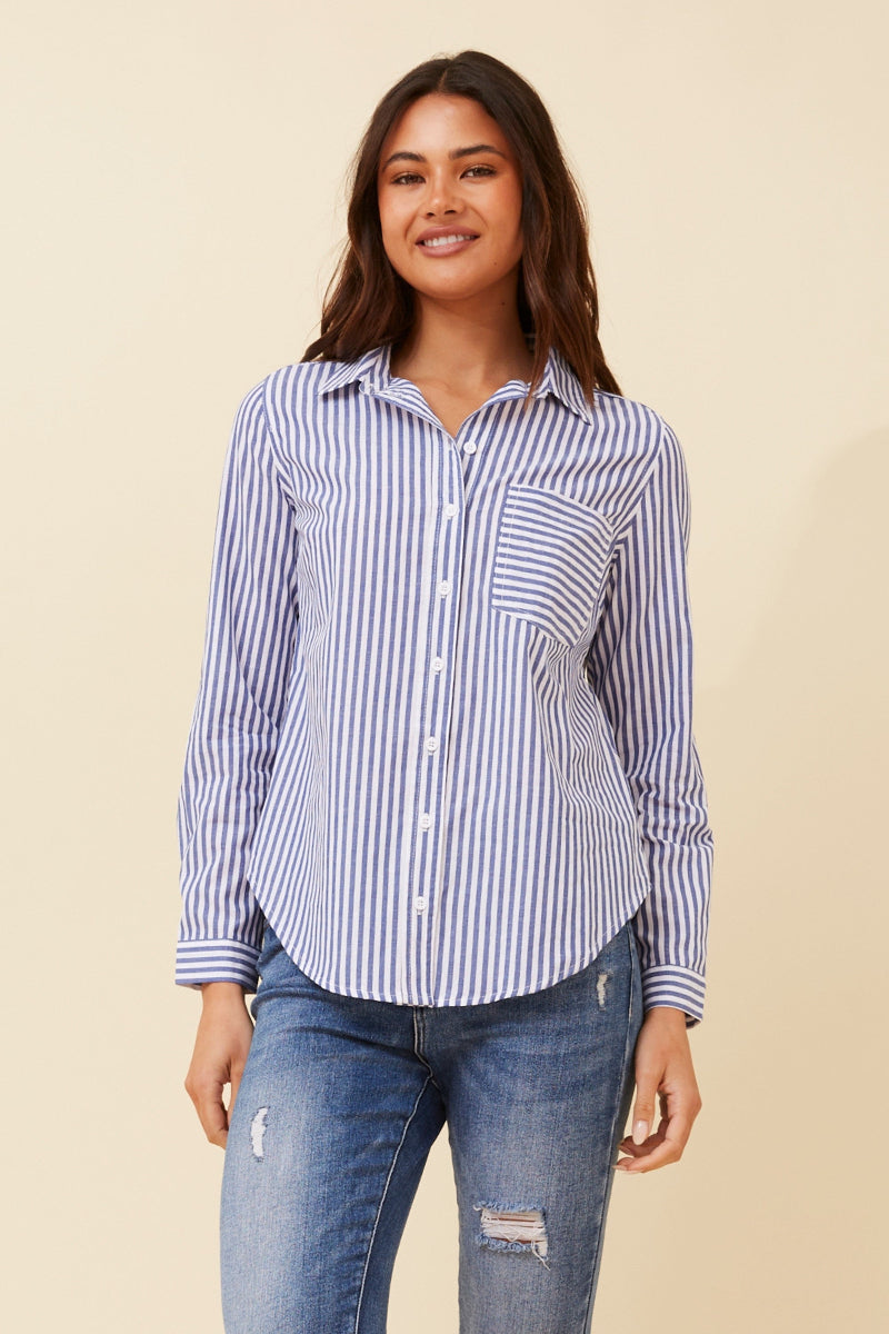 Striped Classic Shirt in Blue
