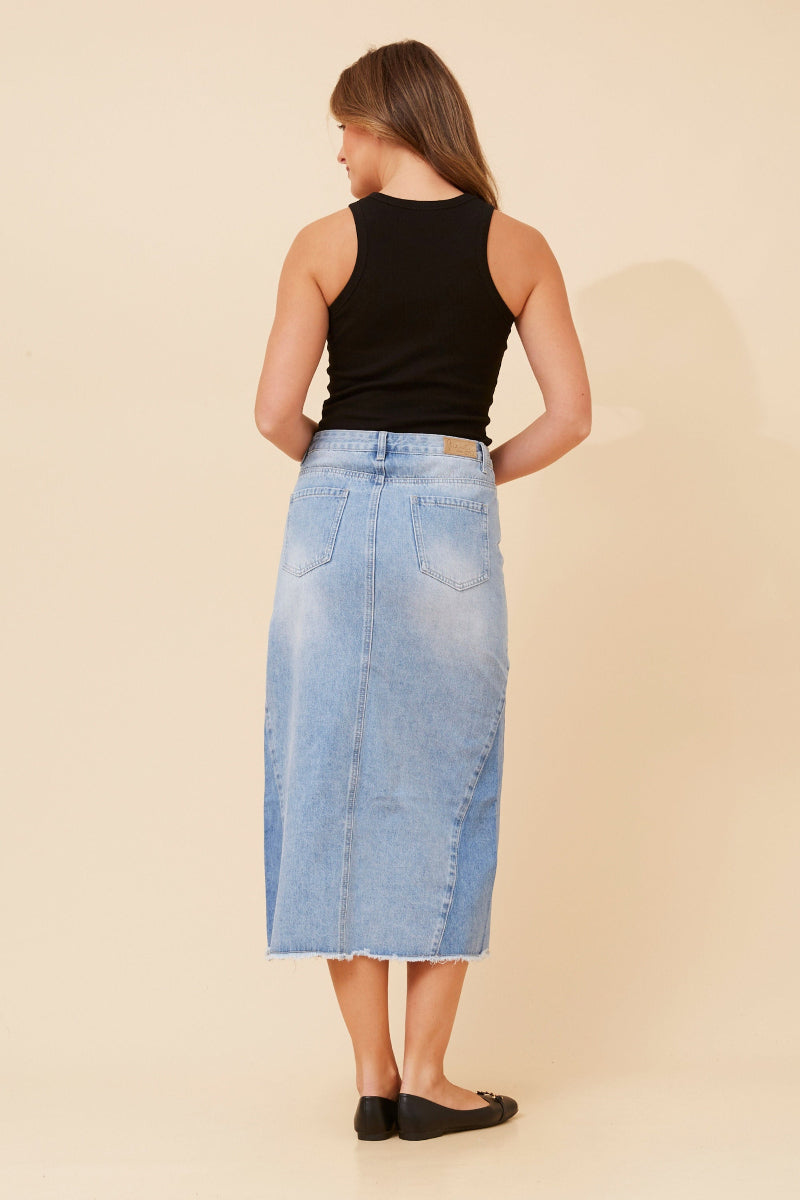 Denim Midi Skirt