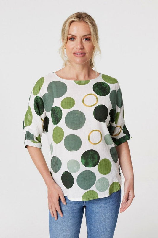 Dotty Top in Emerald