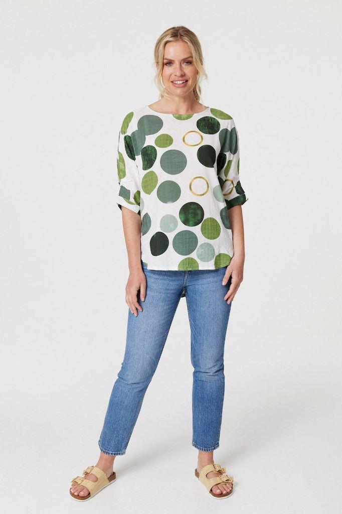 Dotty Top in Emerald