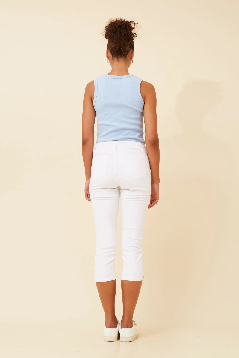 Drawcord Joggers in White