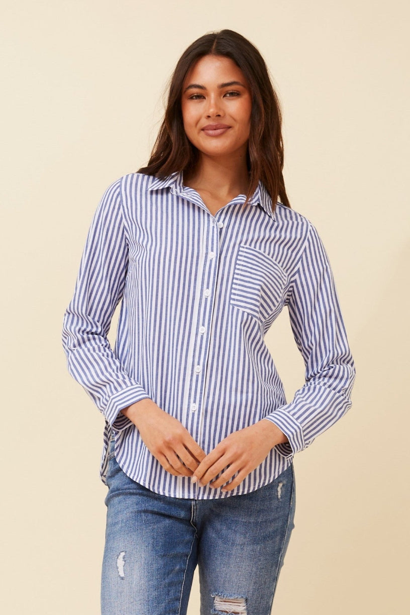 Striped Classic Shirt in Blue