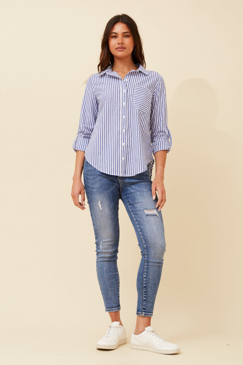 Striped Classic Shirt in Blue