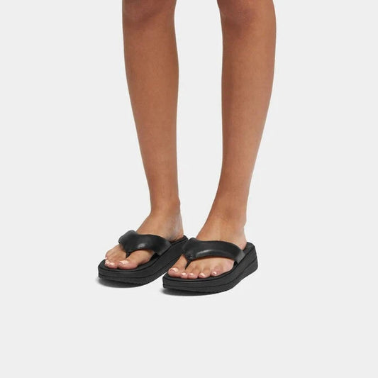 Surff Leather Sandal in Black