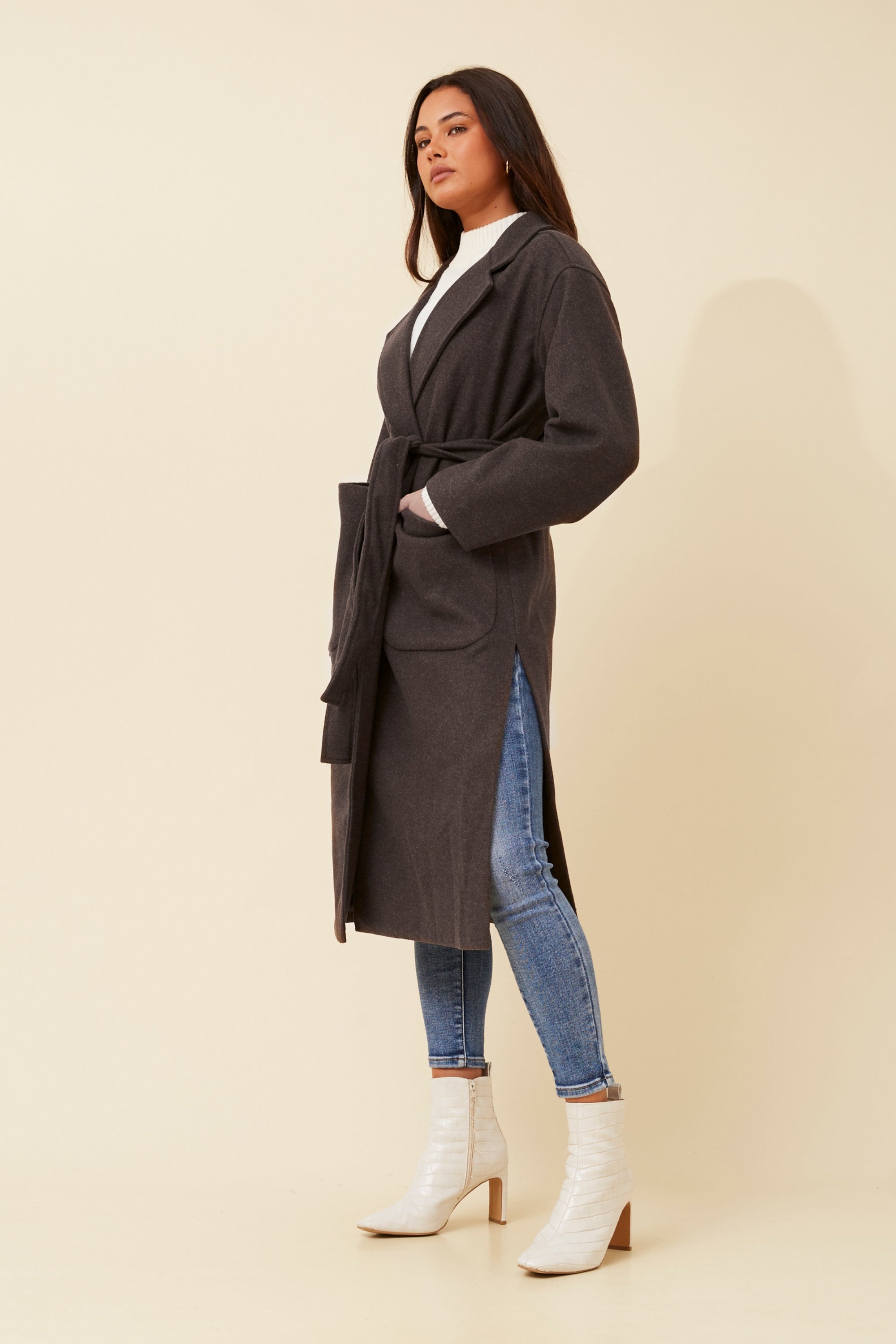 Chocolate Brown Long Coat