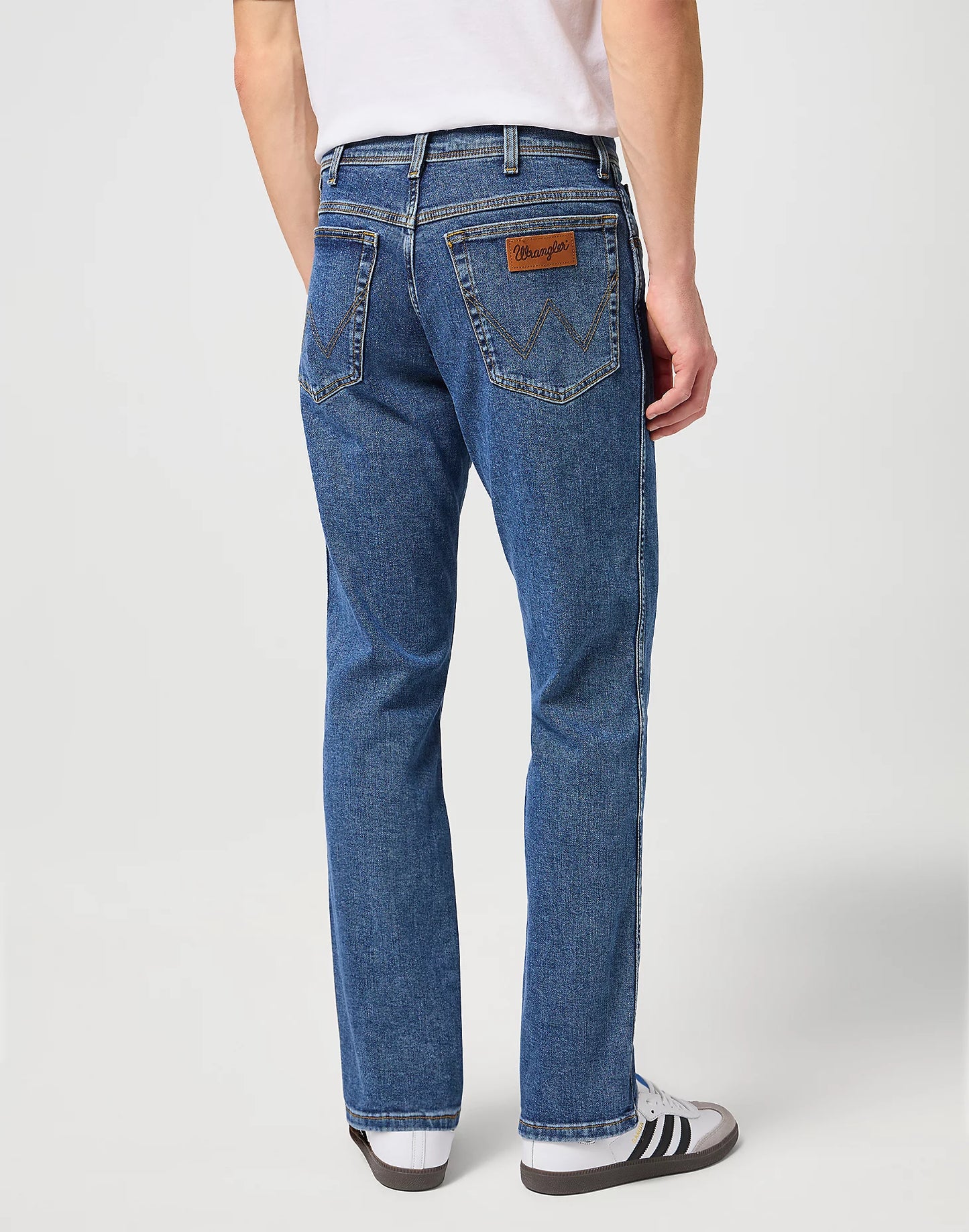 Wrangler Texas Stretch Jeans in Stonewash | Shop AP Jones Online Now