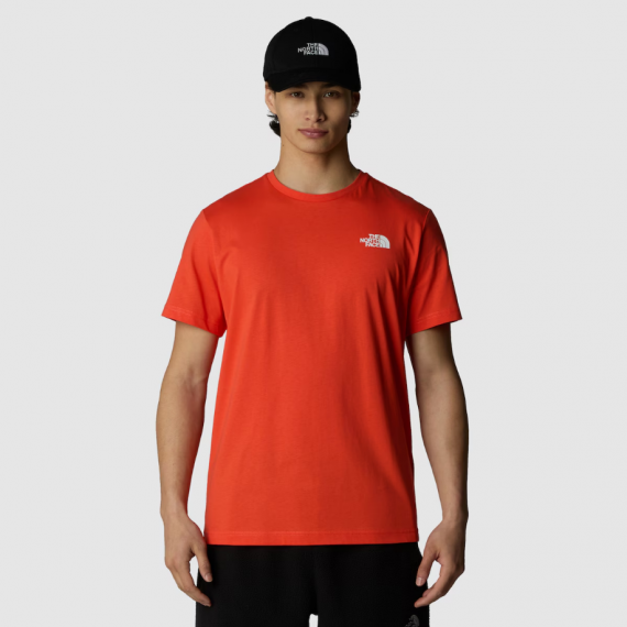 Redbox SS Tee in Crimson Orange / TNF Black