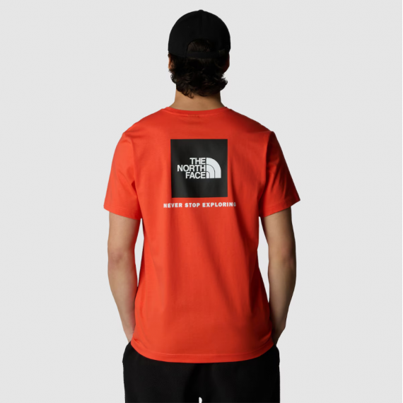 Redbox SS Tee in Crimson Orange / TNF Black